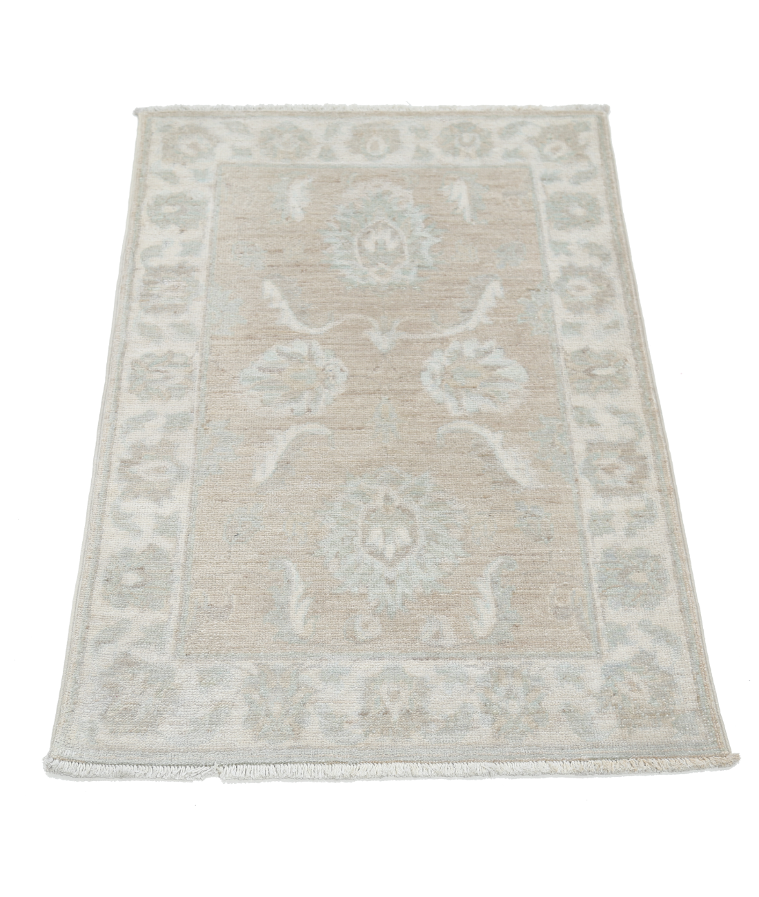 Hand Knotted Serenity Wool Rug 2' 2" X 3' 4" 2' 2" X 3' 4" (66 X 101) / Brown / Ivory