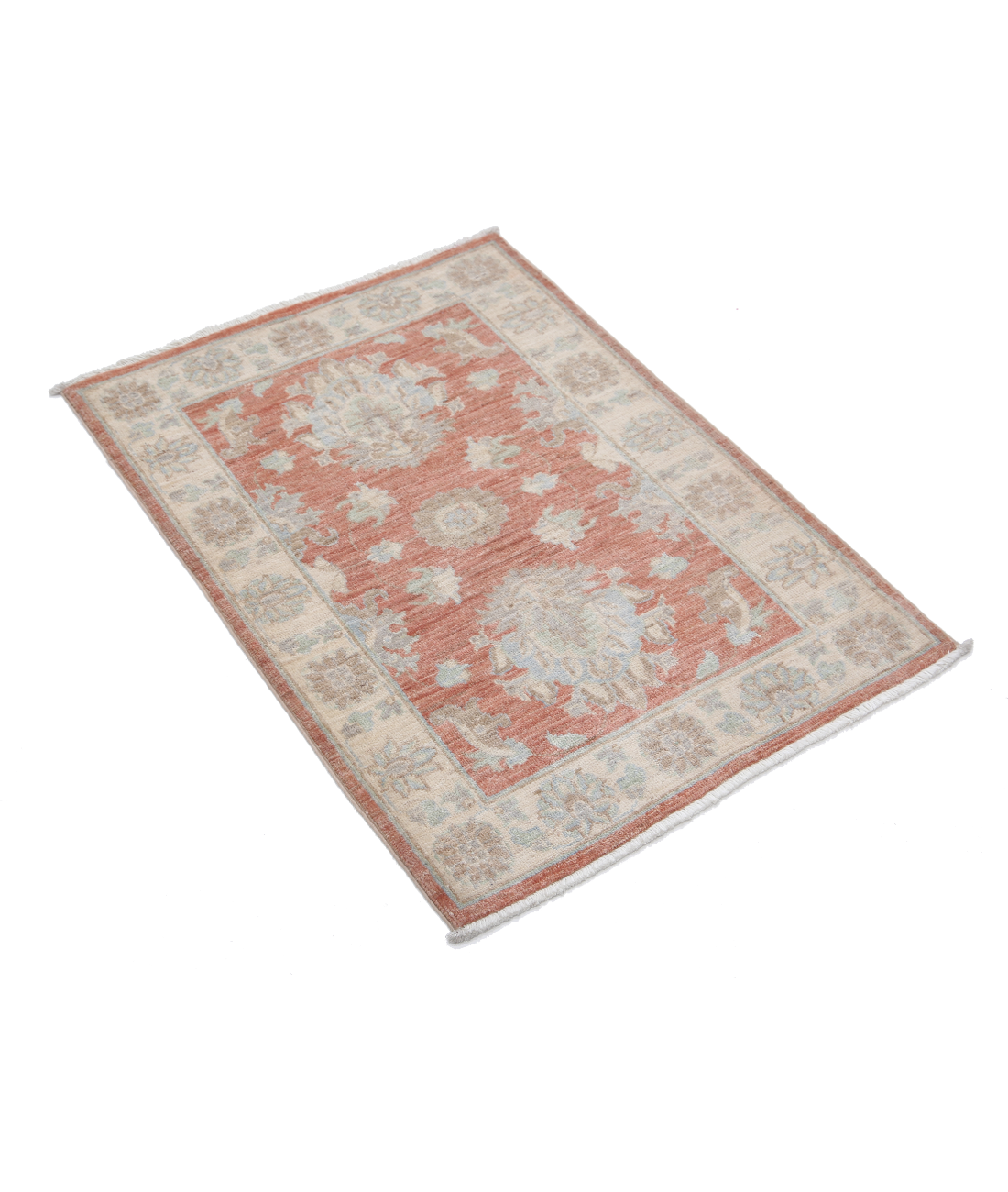 Hand Knotted Serenity Wool Rug 2' 3" X 3' 0" 2' 3" X 3' 0" (69 X 91) / Rust / Ivory