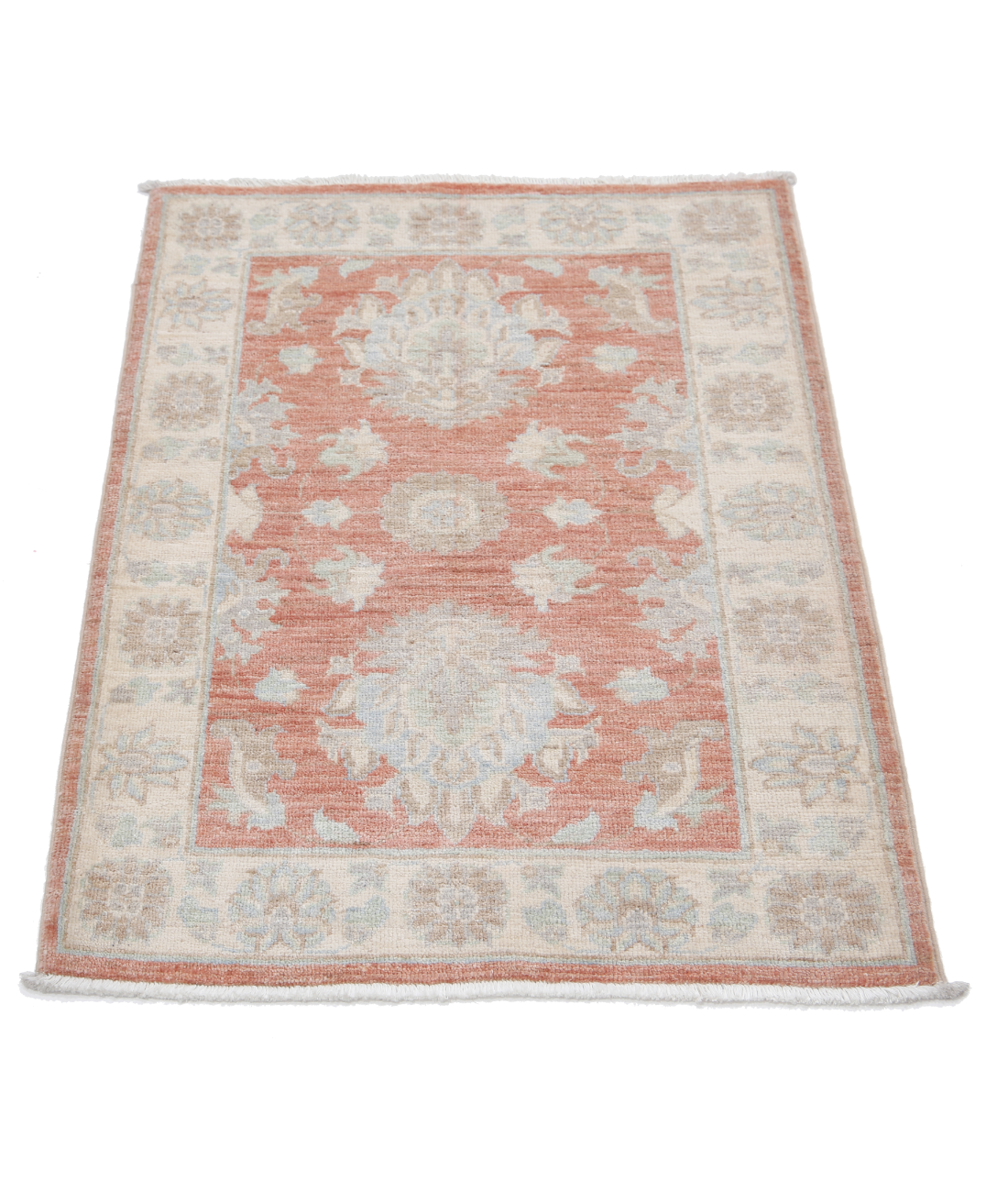 Hand Knotted Serenity Wool Rug 2' 3" X 3' 0" 2' 3" X 3' 0" (69 X 91) / Rust / Ivory