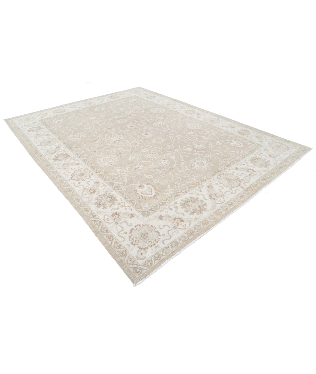Hand Knotted Serenity Wool Rug 8' 9" X 11' 7" 8' 9" X 11' 7" (267 X 353) / Brown / Ivory