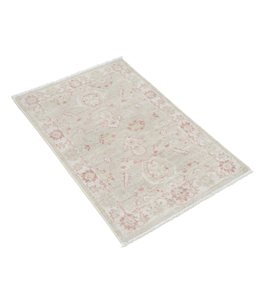 Hand Knotted Serenity Wool Rug 2' 0" X 3' 1" 2' 0" X 3' 1" (61 X 94) / Beige / Pink