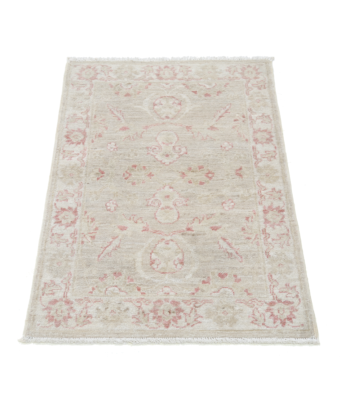 Hand Knotted Serenity Wool Rug 2' 0" X 3' 1" 2' 0" X 3' 1" (61 X 94) / Beige / Pink