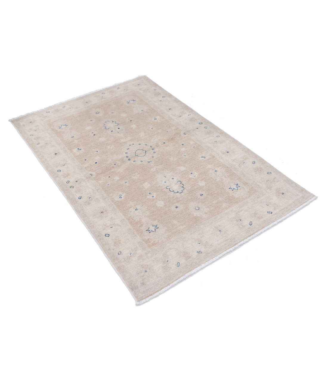 Hand Knotted Serenity Wool Rug 3' 3" X 4' 11" 3' 3" X 4' 11" (99 X 150) / Brown / Ivory