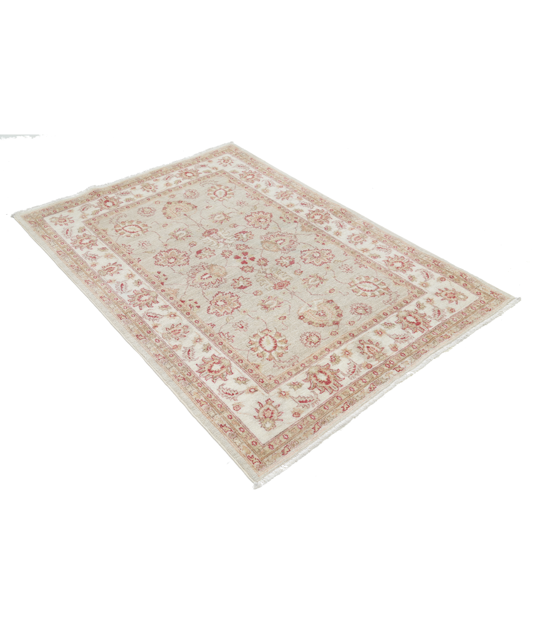 Hand Knotted Serenity Wool Rug 3' 10" X 5' 5" 3' 10" X 5' 5" (117 X 165) / Ivory / Ivory