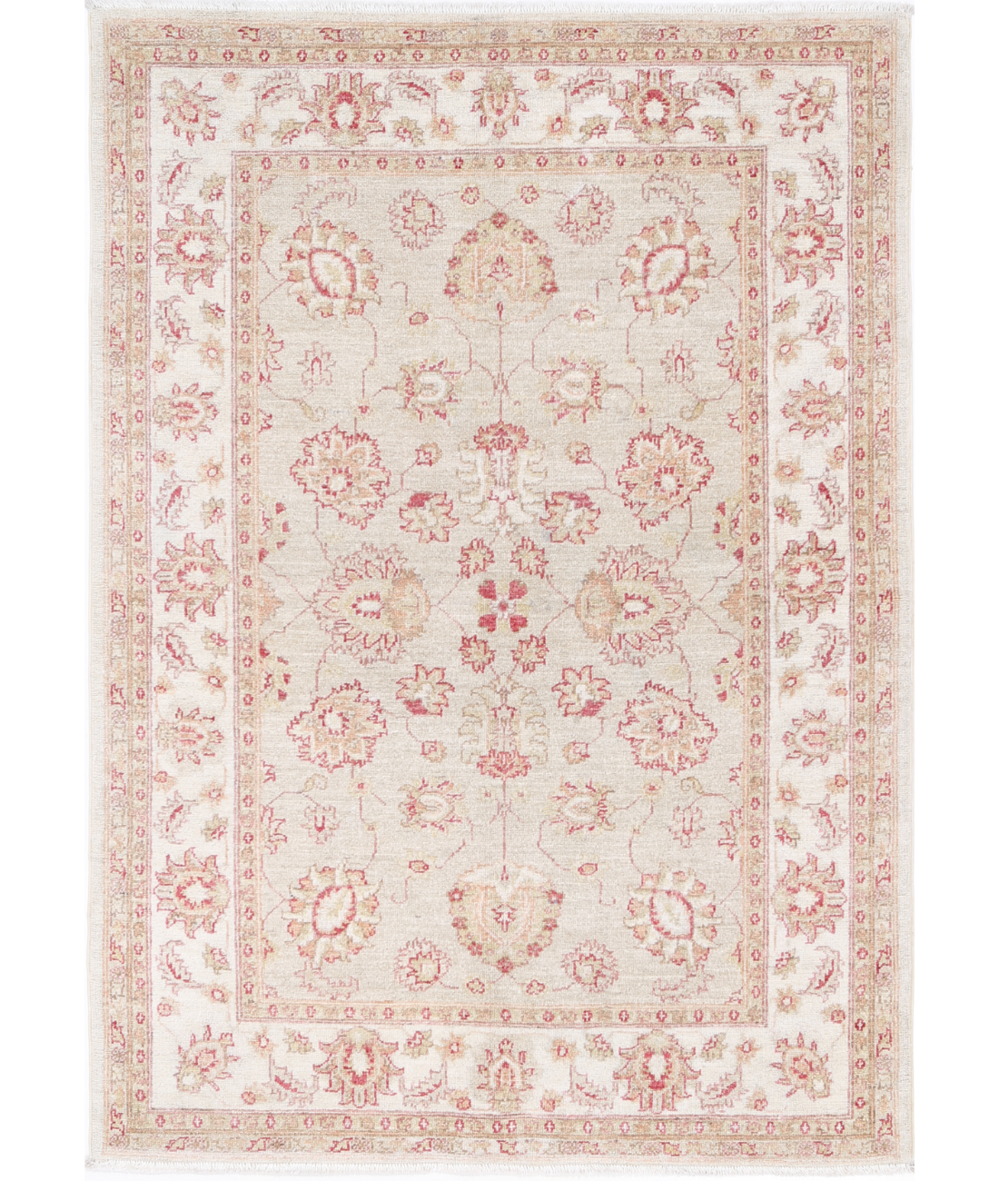 Hand Knotted Serenity Wool Rug 3' 10" X 5' 5" 3' 10" X 5' 5" (117 X 165) / Ivory / Ivory