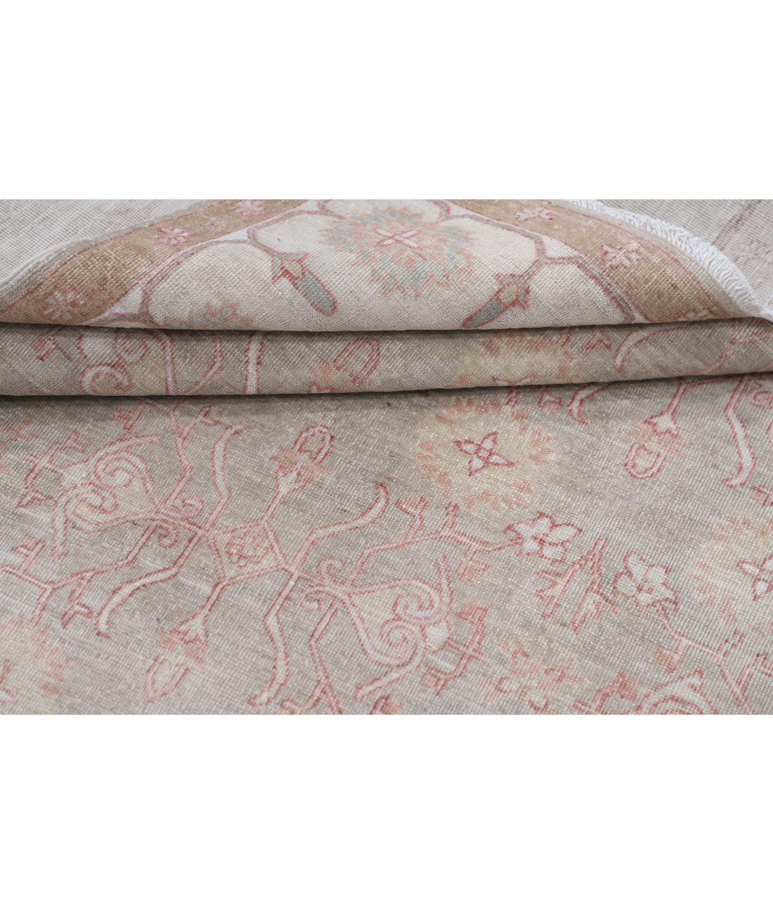Hand Knotted Serenity Wool Rug 4' 9" X 6' 6" 4' 9" X 6' 6" (145 X 198) / Grey / Ivory