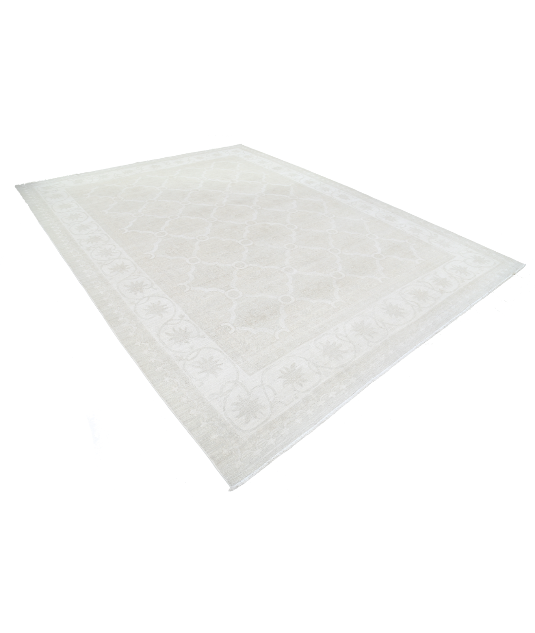 Hand Knotted Serenity Wool Rug 9' 1" X 11' 11" 9' 1" X 11' 11" (277 X 363) / Brown / Ivory