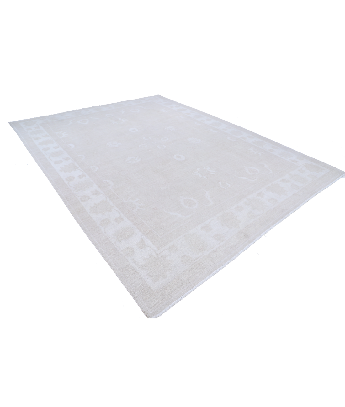 Hand Knotted Serenity Wool Rug 8' 11" X 11' 10" 8' 11" X 11' 10" (272 X 361) / Brown / Ivory