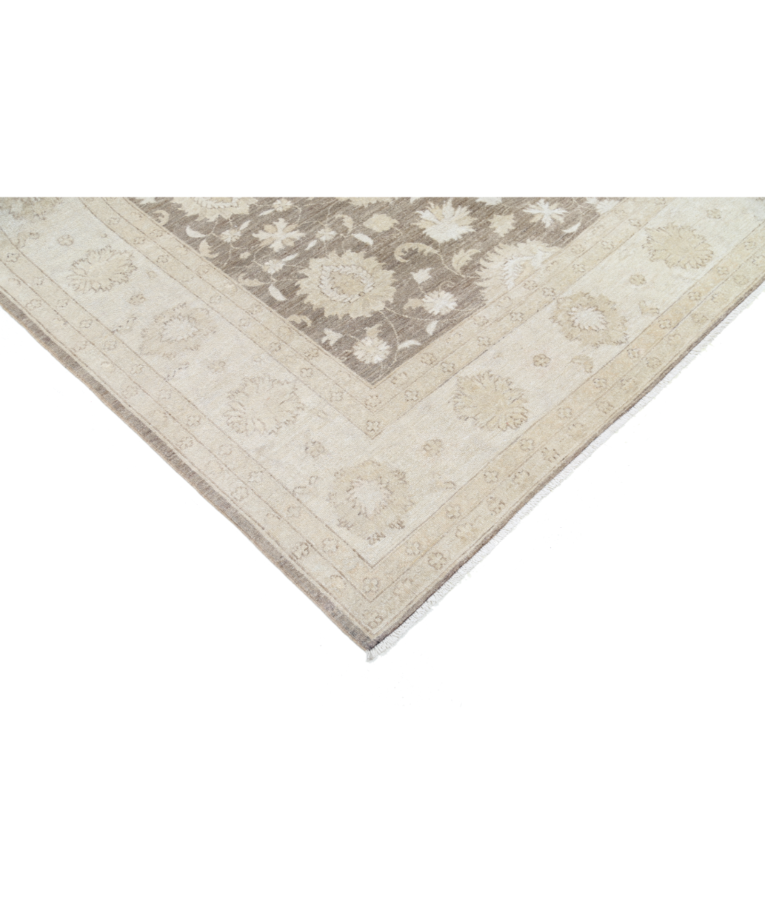 Hand Knotted Serenity Wool Rug 8' 2" X 9' 7" 8' 2" X 9' 7" (249 X 292) / Brown / Ivory