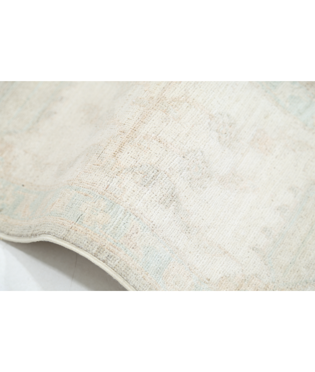Hand Knotted Serenity Wool Rug 8' 1" X 9' 10" 8' 1" X 9' 10" (246 X 300) / Green / Ivory