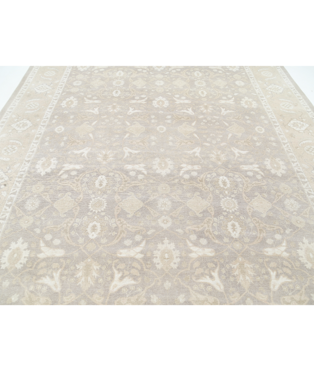 Hand Knotted Serenity Wool Rug 8' 11" X 12' 3" 8' 11" X 12' 3" (272 X 373) / Brown / Ivory