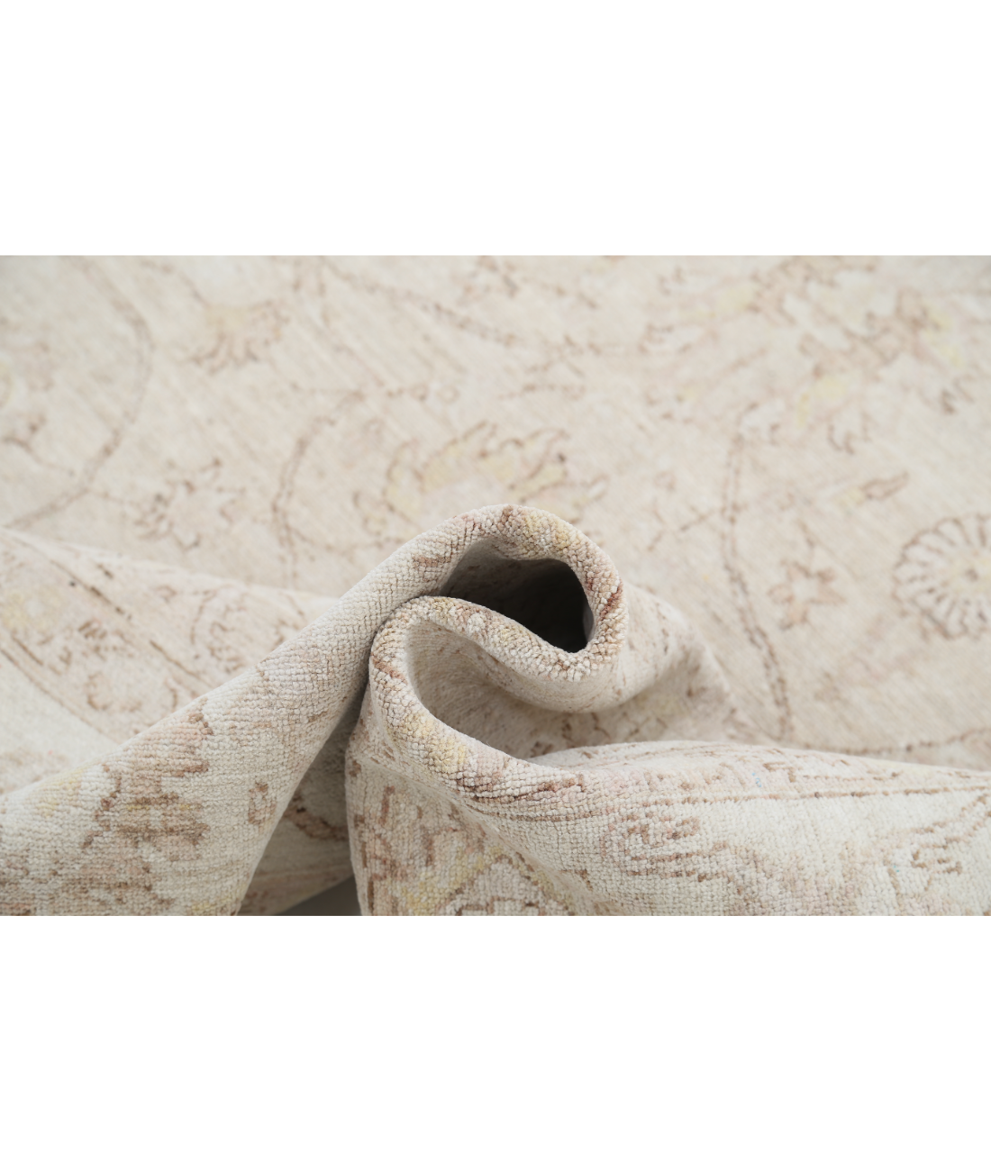 Hand Knotted Serenity Wool Rug 7' 8" X 11' 4" 7' 8" X 11' 4" (234 X 345) / Grey / Ivory