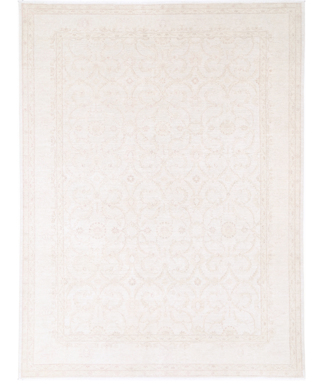 Hand Knotted Serenity Wool Rug 8' 9" X 11' 10" 8' 9" X 11' 10" (267 X 361) / Ivory / Ivory