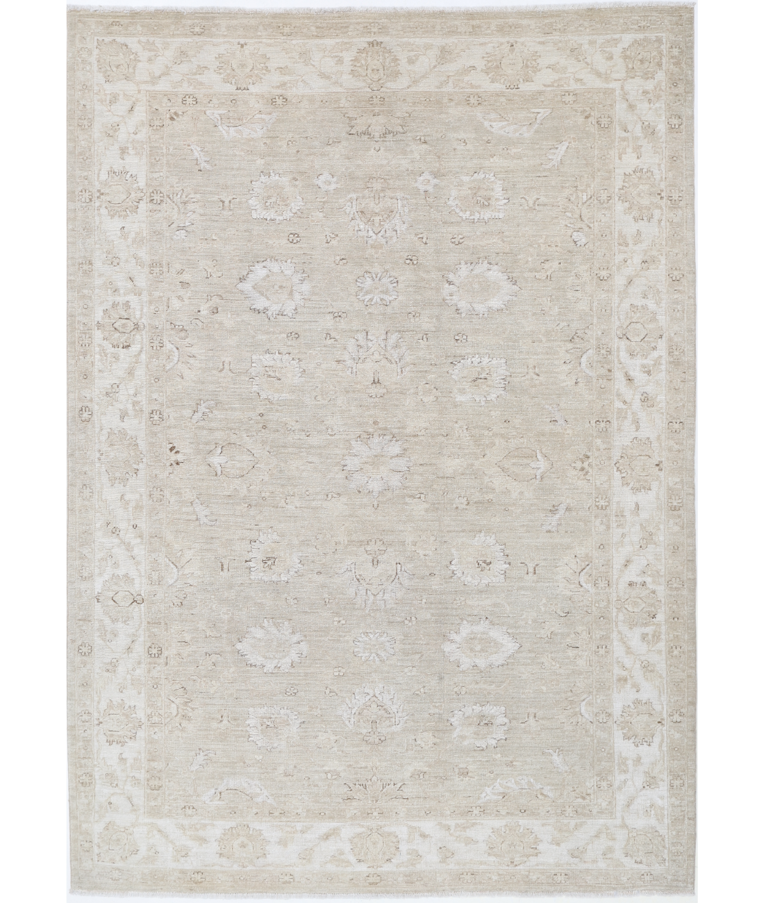 Hand Knotted Serenity Wool Rug 6' 3" X 9' 0" 6' 3" X 9' 0" (191 X 274) / Brown / Ivory