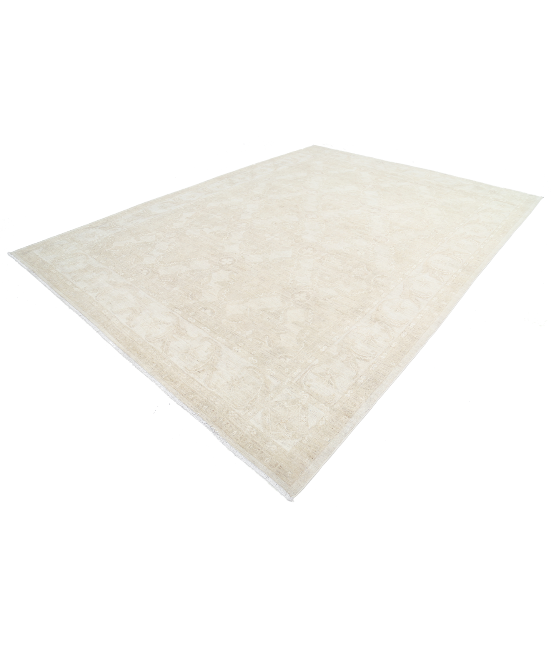 Hand Knotted Serenity Wool Rug 9' 10" X 13' 4" 9' 10" X 13' 4" (300 X 406) / Brown / Ivory
