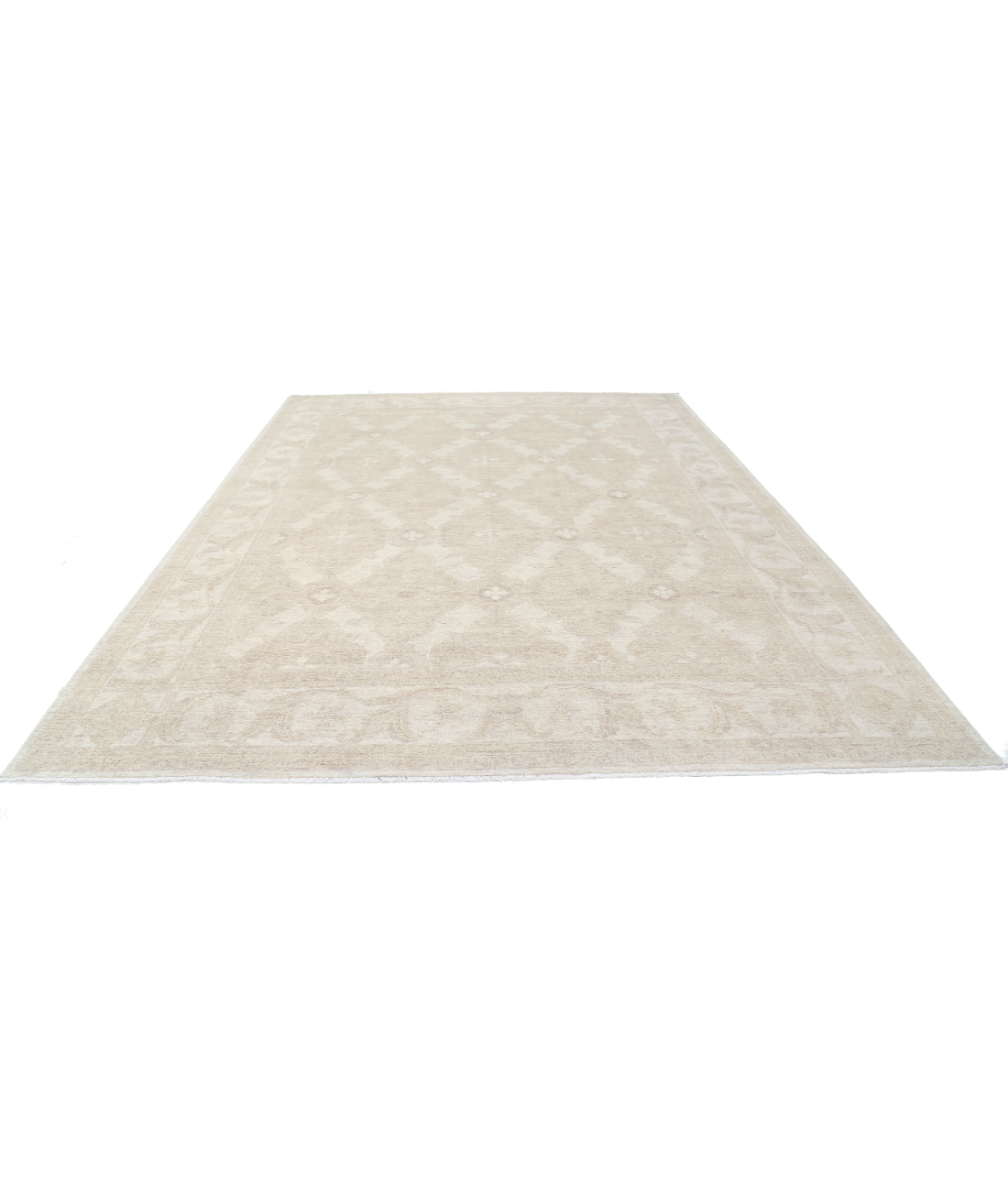 Hand Knotted Serenity Wool Rug 9' 10" X 13' 4" 9' 10" X 13' 4" (300 X 406) / Brown / Ivory
