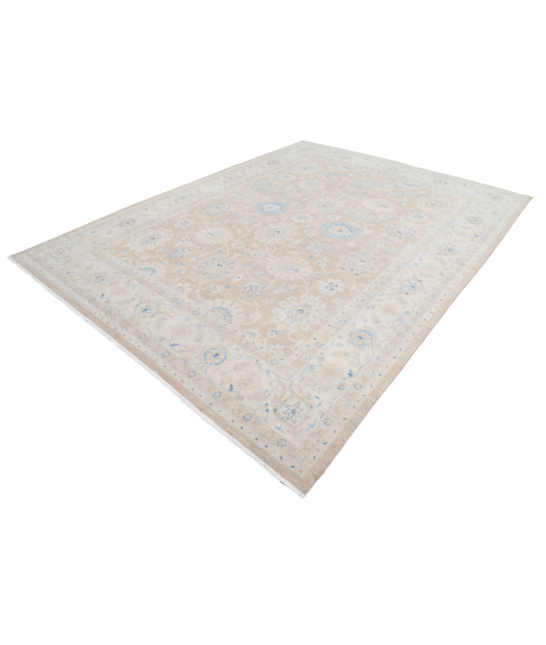 Hand Knotted Serenity Wool Rug 8' 9" X 11' 8" 8' 9" X 11' 8" (267 X 356) / Brown / Ivory