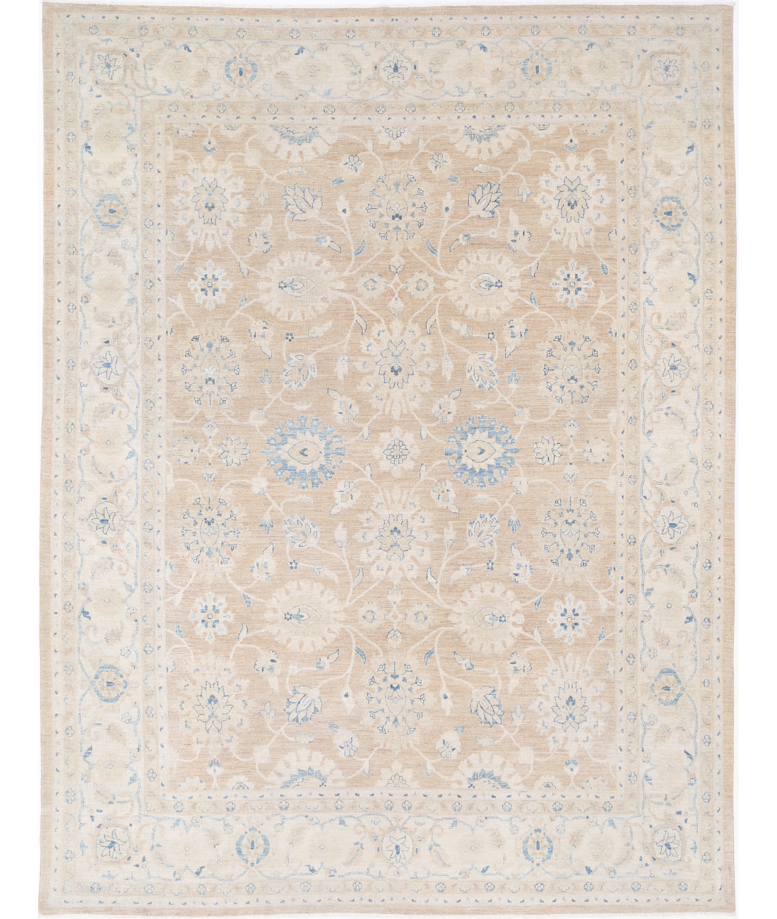 Hand Knotted Serenity Wool Rug 8' 9" X 11' 8" 8' 9" X 11' 8" (267 X 356) / Brown / Ivory