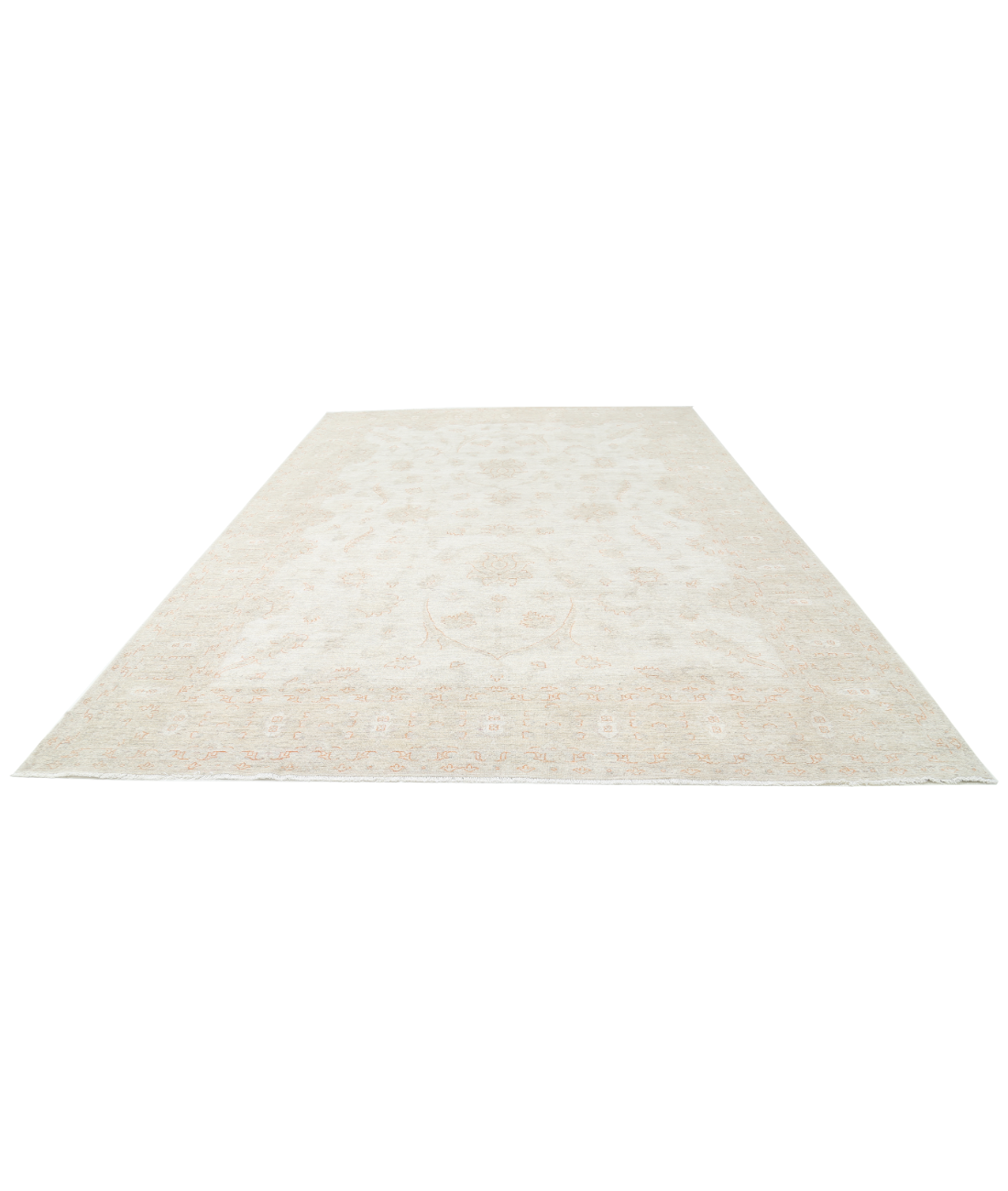 Hand Knotted Serenity Wool Rug 9' 9" X 14' 2" 9' 9" X 14' 2" (297 X 432) / Ivory / Grey