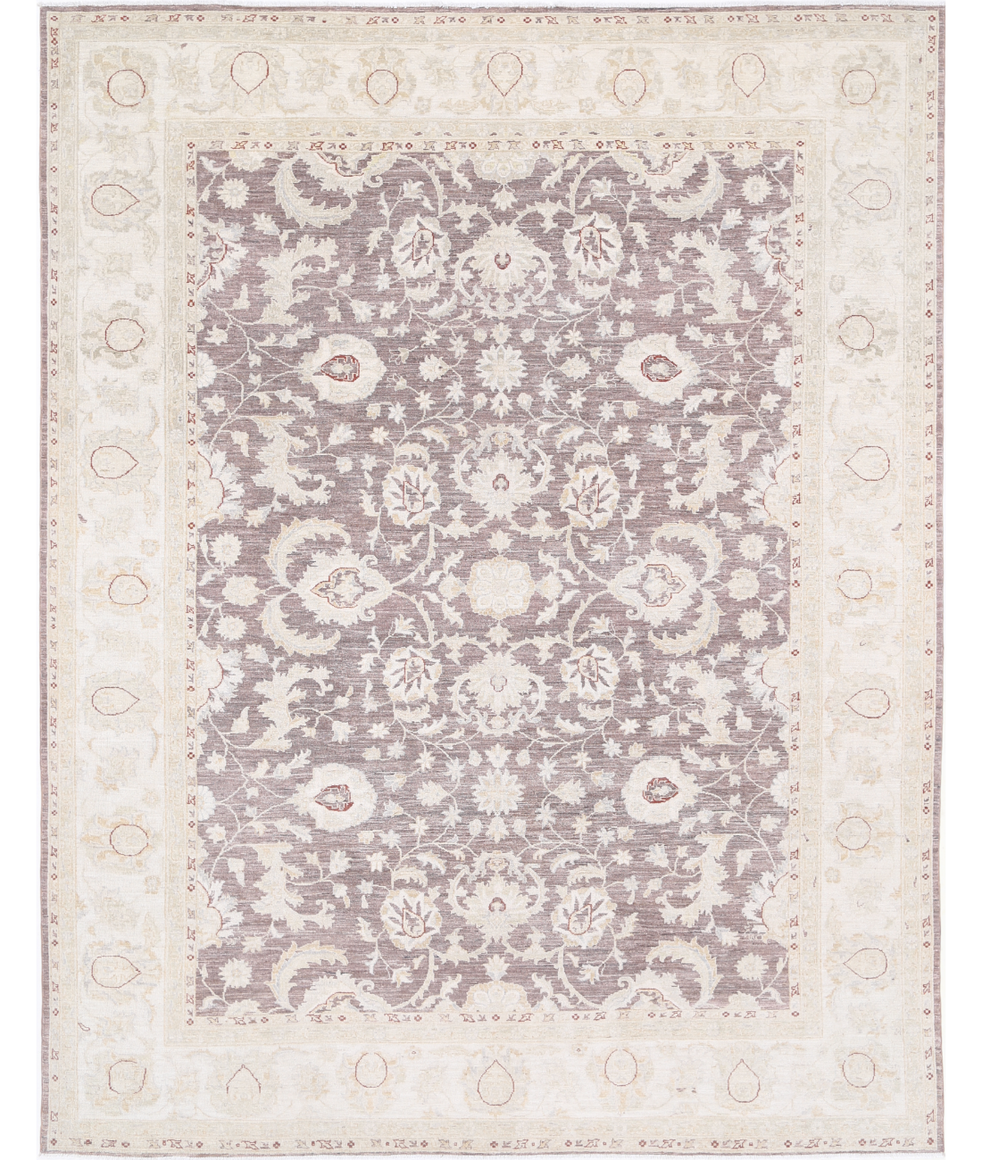 Hand Knotted Serenity Wool Rug 9' 0" X 11' 9" 9' 0" X 11' 9" (274 X 358) / Brown / Ivory