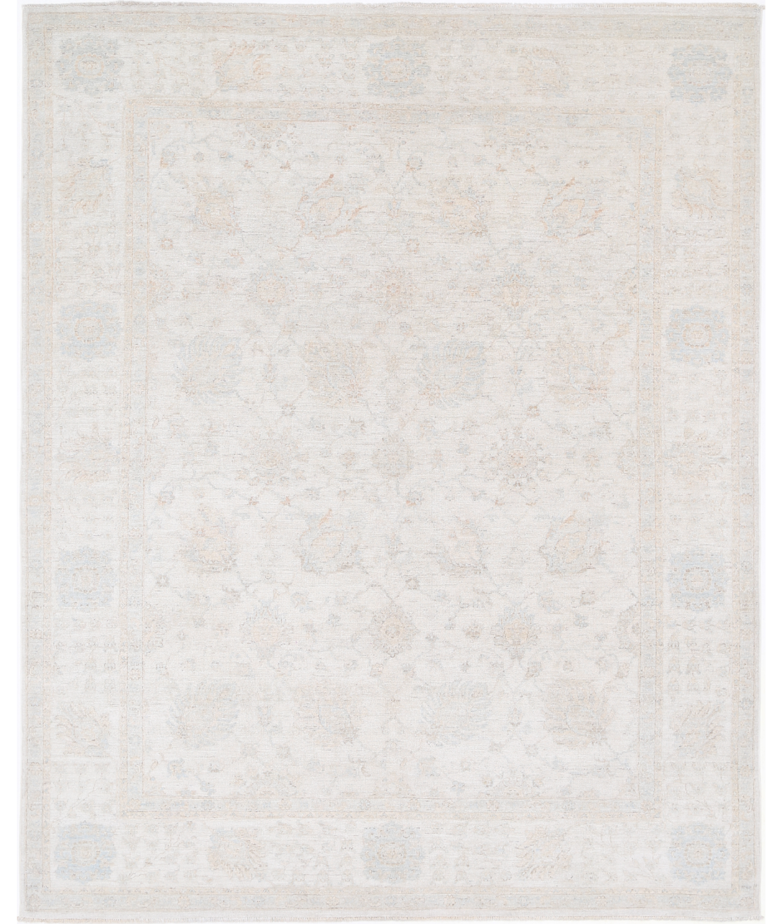 Hand Knotted Serenity Wool Rug 7' 9" X 9' 8" 7' 9" X 9' 8" (236 X 295) / Ivory / Ivory