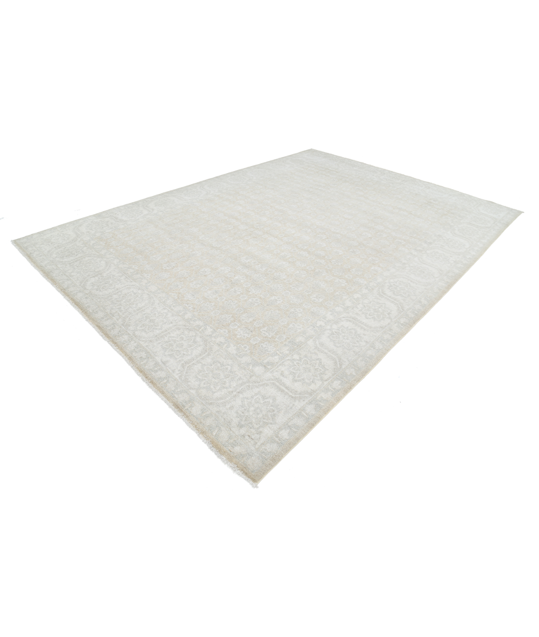Hand Knotted Serenity Wool Rug 8' 10" X 12' 2" 8' 10" X 12' 2" (269 X 371) / Grey / Ivory