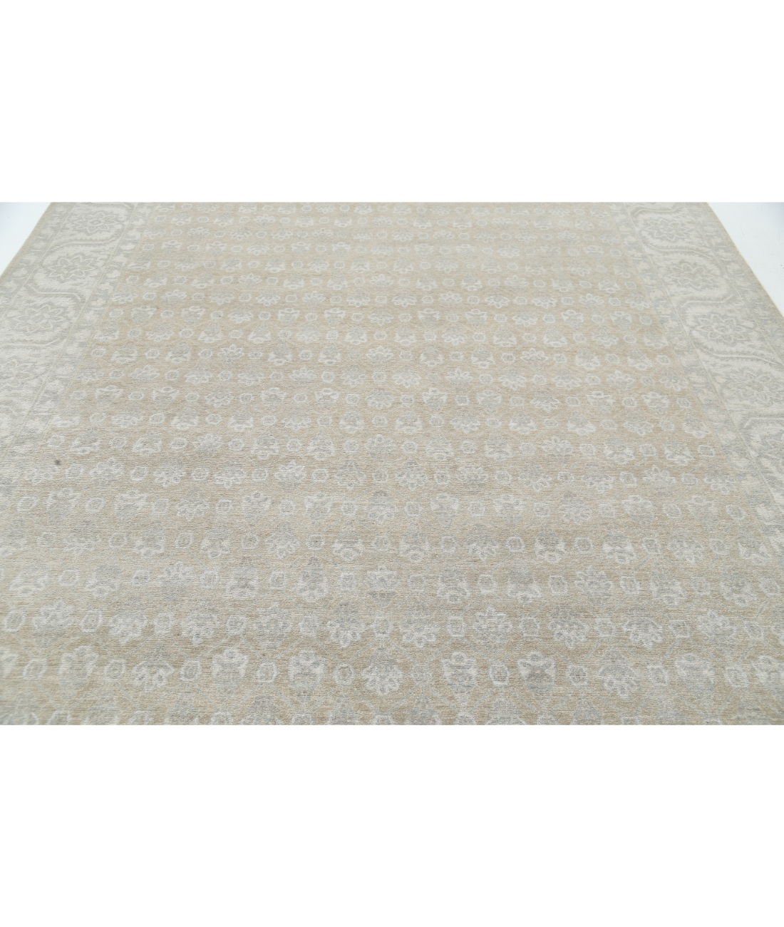 Hand Knotted Serenity Wool Rug 8' 10" X 12' 2" 8' 10" X 12' 2" (269 X 371) / Grey / Ivory
