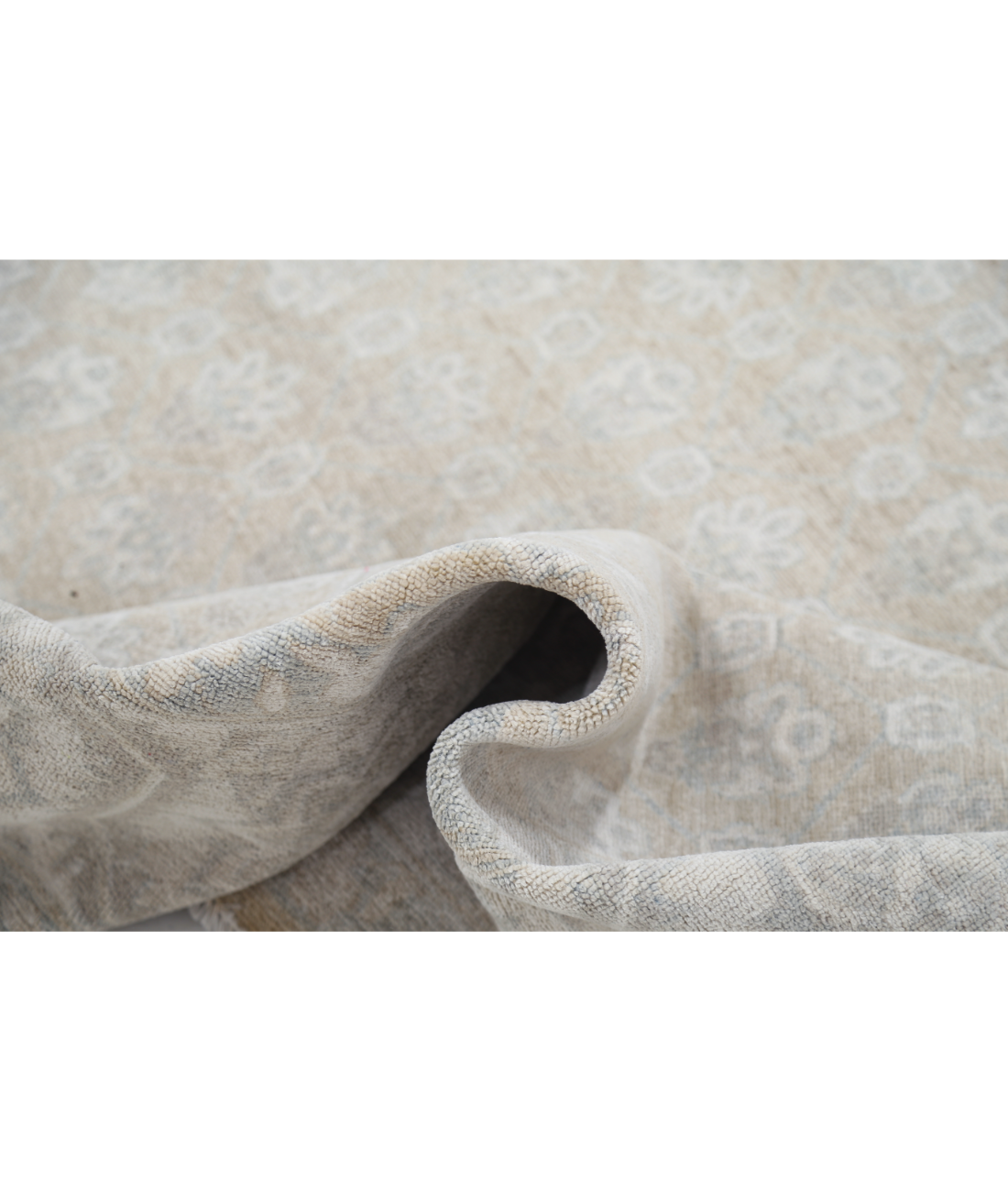 Hand Knotted Serenity Wool Rug 8' 10" X 12' 2" 8' 10" X 12' 2" (269 X 371) / Grey / Ivory