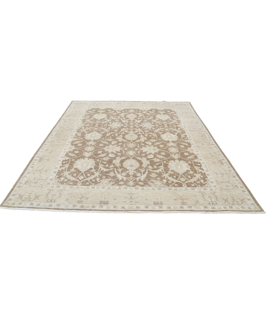 Hand Knotted Serenity Wool Rug 7' 8" X 9' 6" 7' 8" X 9' 6" (234 X 290) / Brown / Brown