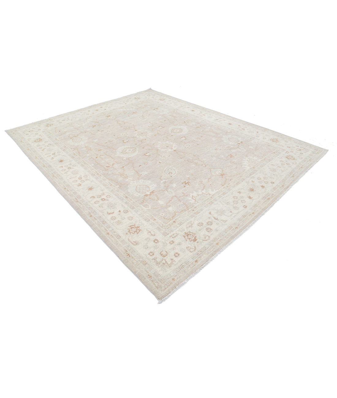 Hand Knotted Serenity Wool Rug 8' 0" X 9' 11" 8' 0" X 9' 11" (244 X 302) / Brown / Ivory
