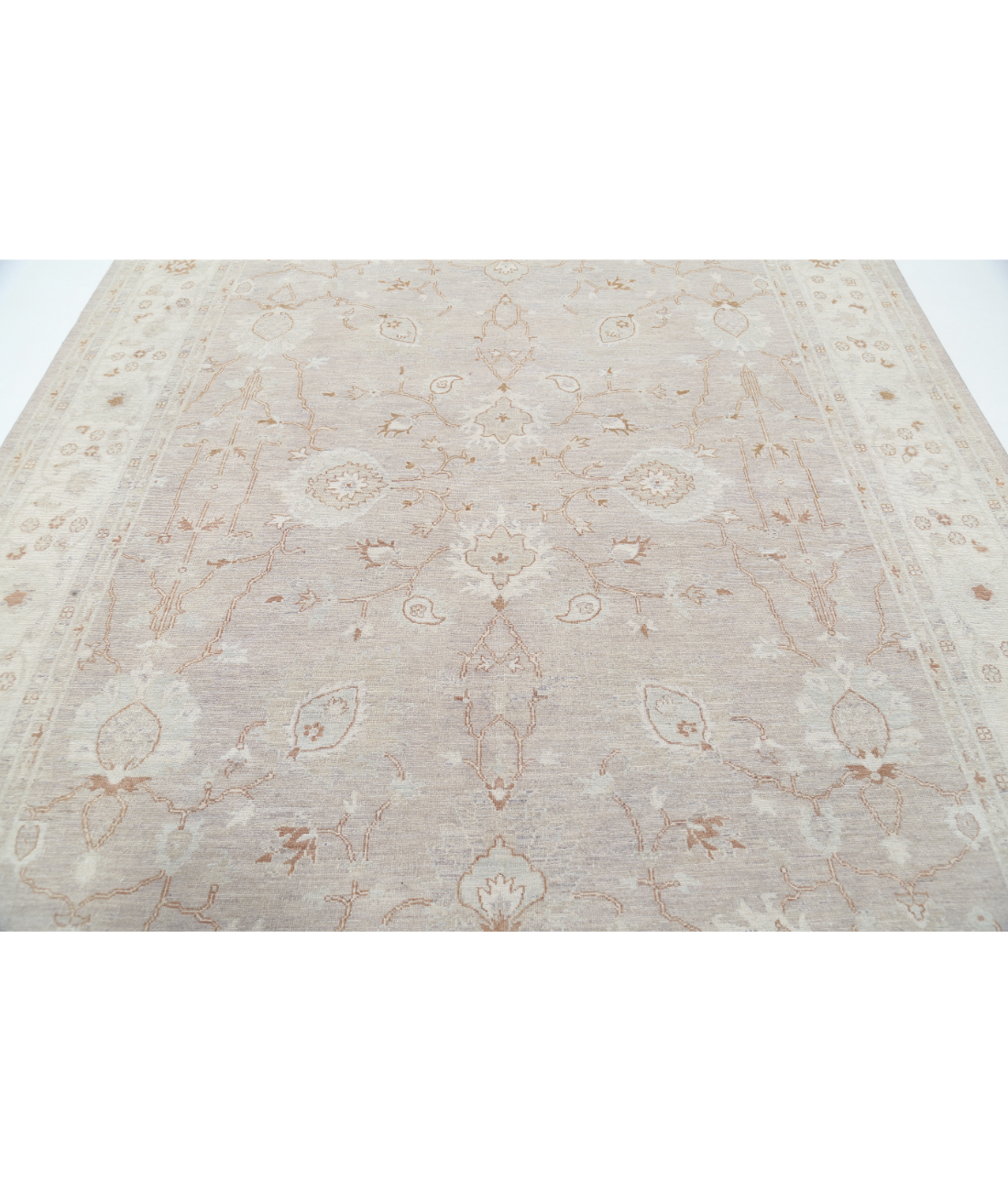 Hand Knotted Serenity Wool Rug 8' 0" X 9' 11" 8' 0" X 9' 11" (244 X 302) / Brown / Ivory