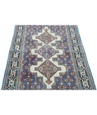 Vintage 2'10'' X 5'1'' Hand-Knotted Wool Rug 2'10'' x 5'1'' (85 X 153) / Ivory / Blue