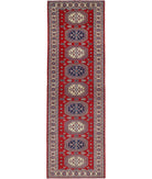 Shirvan 3'3'' X 10'3'' Hand-Knotted Wool Rug 3'3'' x 10'3'' (98 X 308) / Red / Ivory