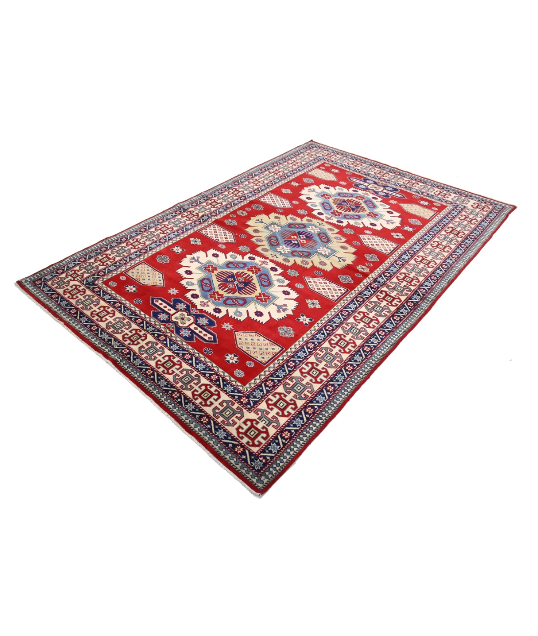 Shirvan 5'3'' X 7'9'' Hand-Knotted Wool Rug 5'3'' x 7'9'' (158 X 233) / Red / Ivory