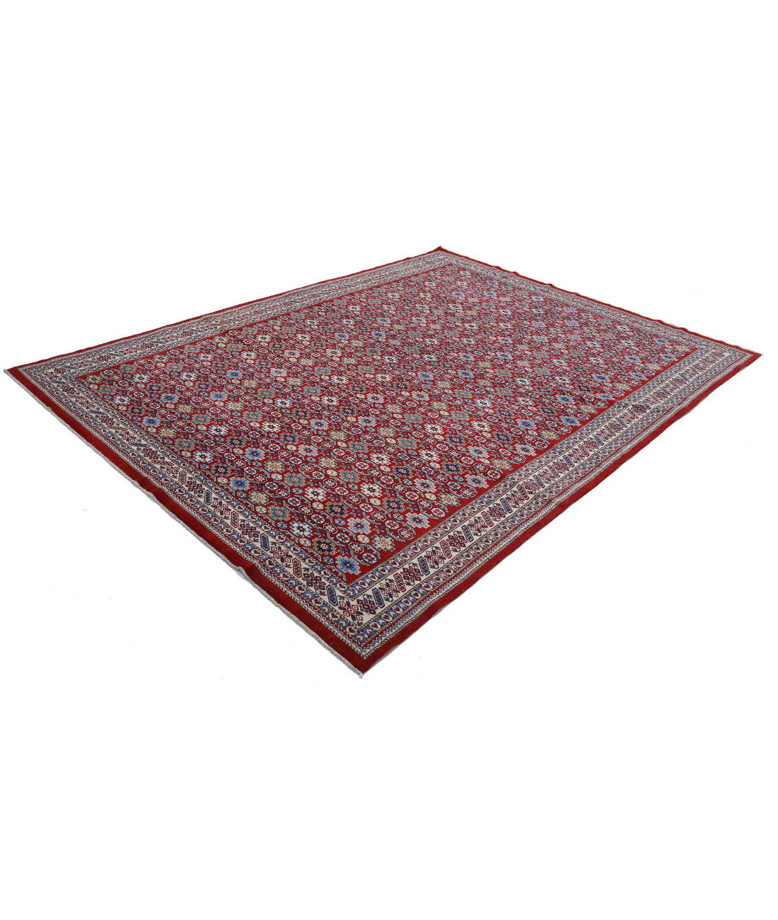 Shirvan 7'5'' X 9'8'' Hand-Knotted Wool Rug 7'5'' x 9'8'' (223 X 290) / Red / Ivory