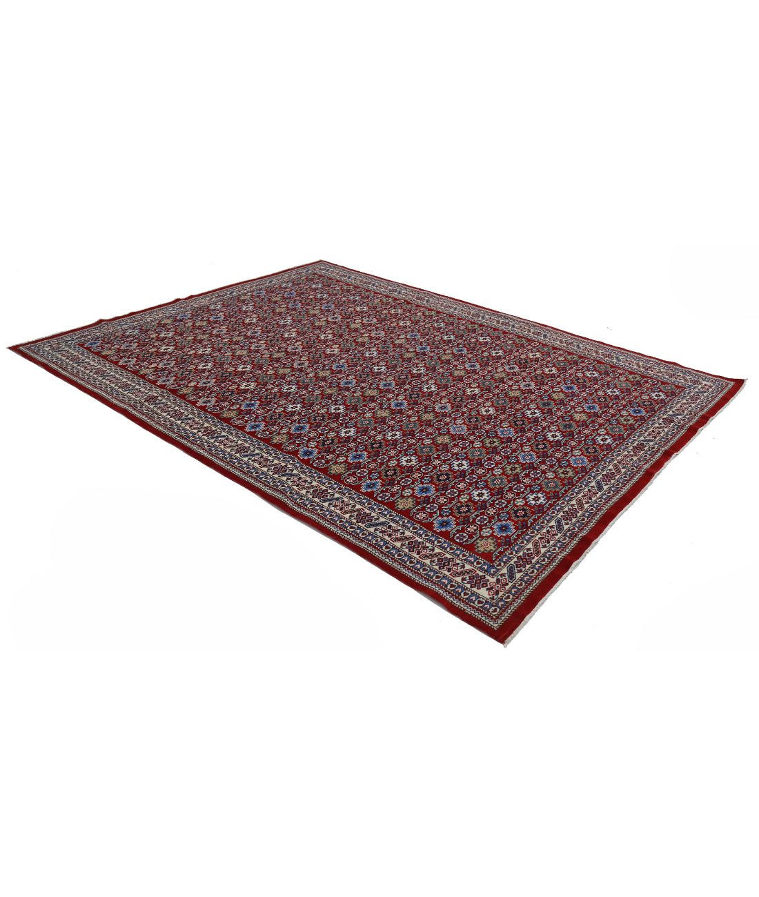 Shirvan 7'5'' X 9'8'' Hand-Knotted Wool Rug 7'5'' x 9'8'' (223 X 290) / Red / Ivory
