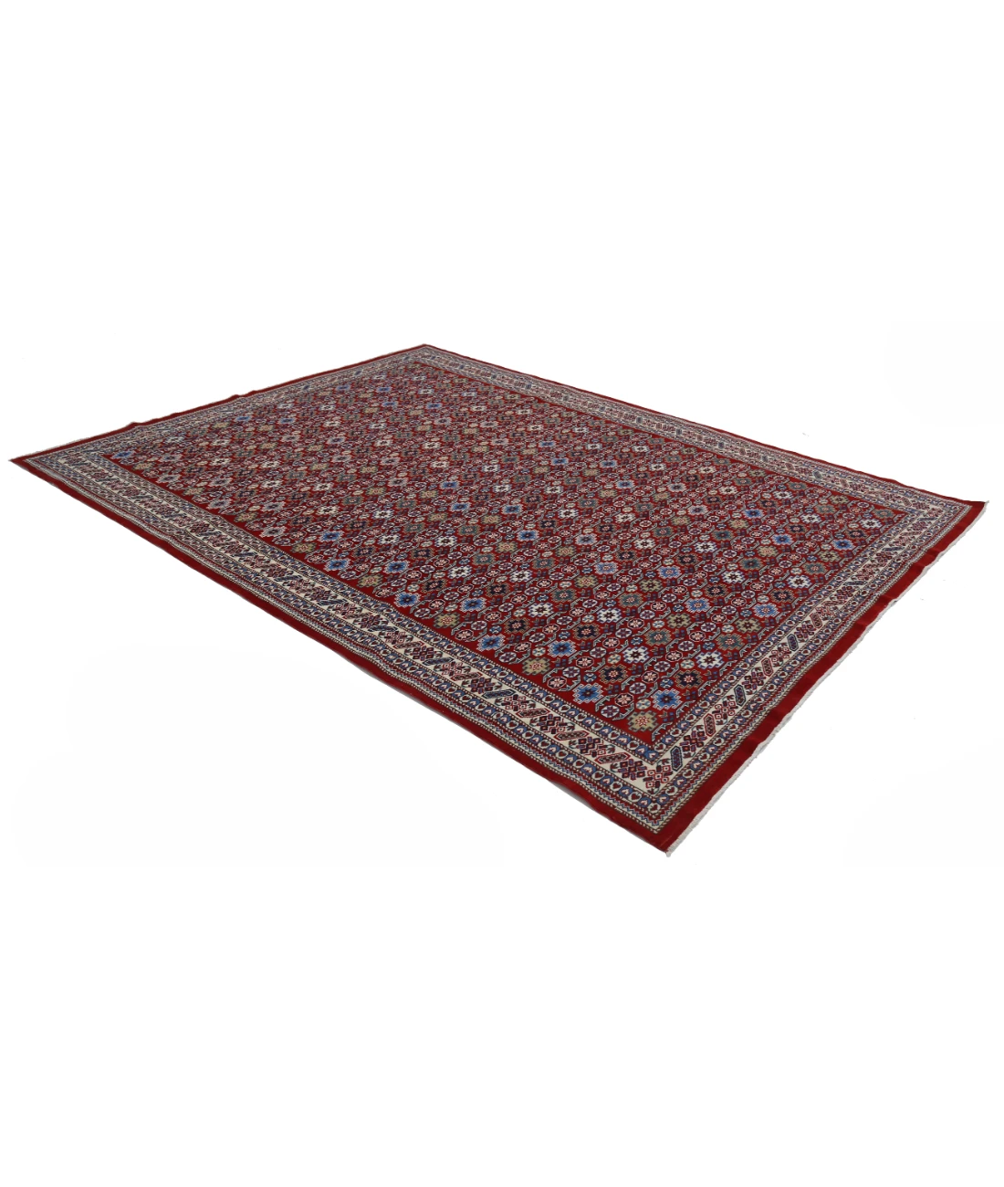 Shirvan 7'5'' X 9'8'' Hand-Knotted Wool Rug 7'5'' x 9'8'' (223 X 290) / Red / Ivory