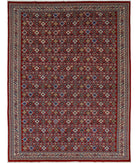 Shirvan 7'5'' X 9'8'' Hand-Knotted Wool Rug 7'5'' x 9'8'' (223 X 290) / Red / Ivory