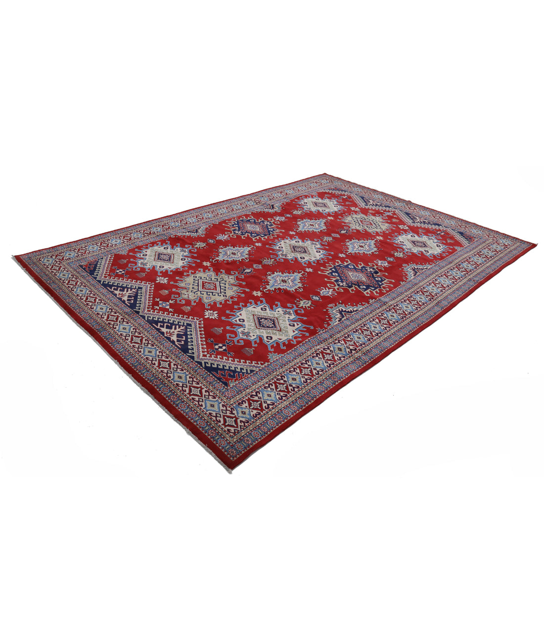 Shirvan 7'3'' X 10'3'' Hand-Knotted Wool Rug 7'3'' x 10'3'' (218 X 308) / Red / Ivory