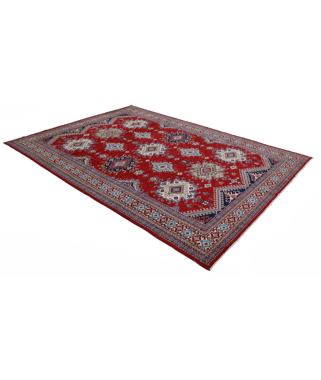 Shirvan 7'3'' X 10'3'' Hand-Knotted Wool Rug 7'3'' x 10'3'' (218 X 308) / Red / Ivory