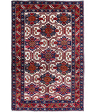 Shirvan 3'6'' X 5'5'' Hand-Knotted Wool Rug 3'6'' x 5'5'' (105 X 163) / Ivory / Red