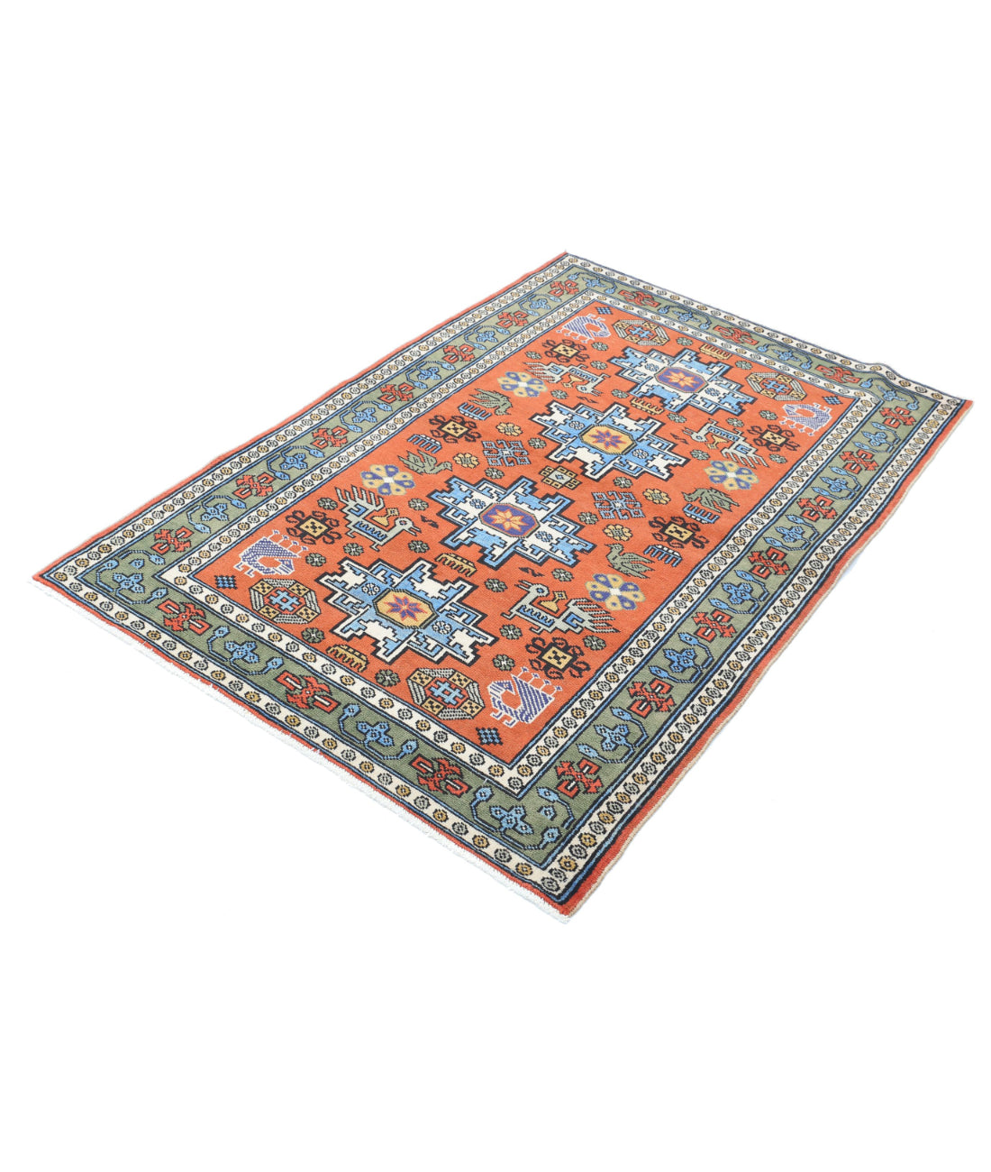 Shirvan 3'7'' X 5'0'' Hand-Knotted Wool Rug 3'7'' x 5'0'' (108 X 150) / Rust / N/A