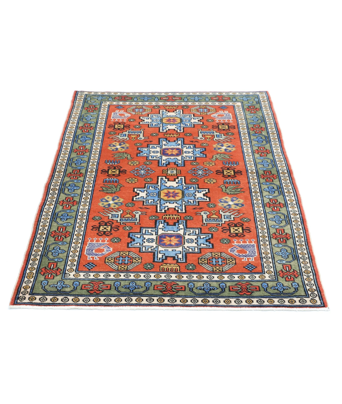 Shirvan 3'7'' X 5'0'' Hand-Knotted Wool Rug 3'7'' x 5'0'' (108 X 150) / Rust / N/A