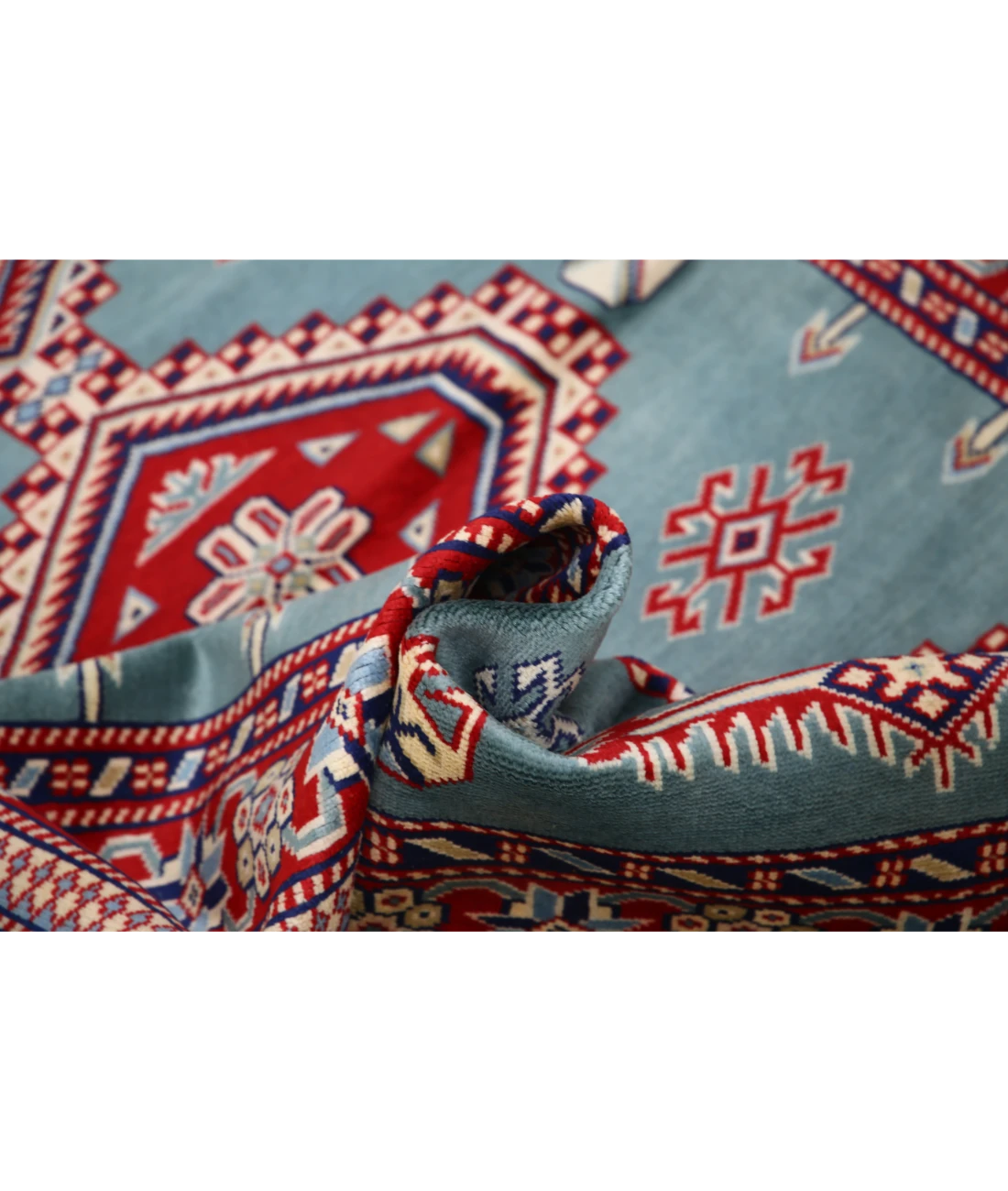 Shirvan 3'4'' X 4'10'' Hand-Knotted Wool Rug 3'4'' x 4'10'' (100 X 145) / Blue / Red