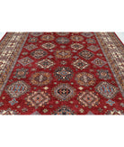 Kazak 9'10'' X 13'1'' Hand-Knotted Wool Rug 9'10'' x 13'1'' (295 X 393) / Red / Ivory