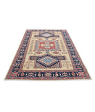 Kazak 5'7'' X 8'4'' Hand-Knotted Wool Rug 5'7'' x 8'4'' (168 X 250) / Gold / Blue