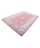 Kazak 6'6'' X 9'8'' Hand-Knotted Wool Rug 6'6'' x 9'8'' (195 X 290) / Red / Ivory