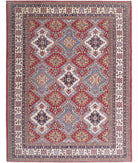 Kazak 8'2'' X 10'8'' Hand-Knotted Wool Rug 8'2'' x 10'8'' (245 X 320) / Red / Ivory