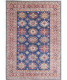 Kazak 5'10'' X 8'8'' Hand-Knotted Wool Rug 5'10'' x 8'8'' (175 X 260) / Blue / Red
