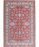 Kazak 5'8'' X 8'3'' Hand-Knotted Wool Rug 5'8'' x 8'3'' (170 X 248) / Red / Ivory
